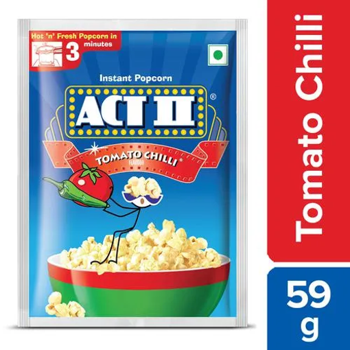 Picture of ACT II Tomato Chilli Flavour Popcorn 59 g
