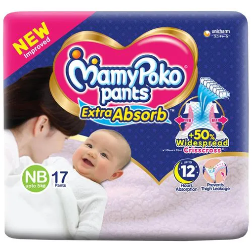 Picture of Mamypoko Pants Diapers New Born 17 pcs
