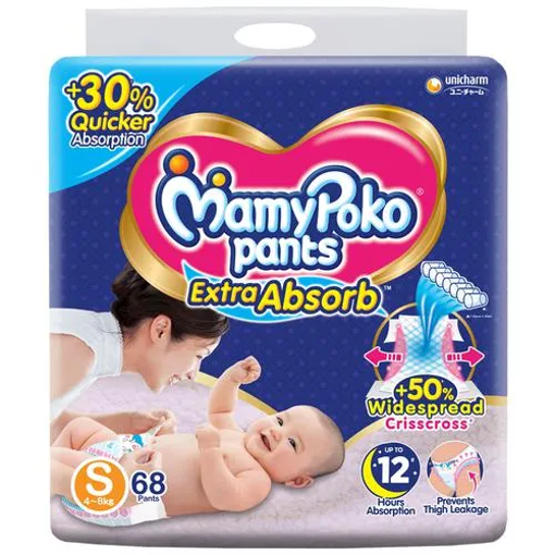 Picture of Mamypoko MamyPoko Pants Extra Absorb SMALL 68 pcs
