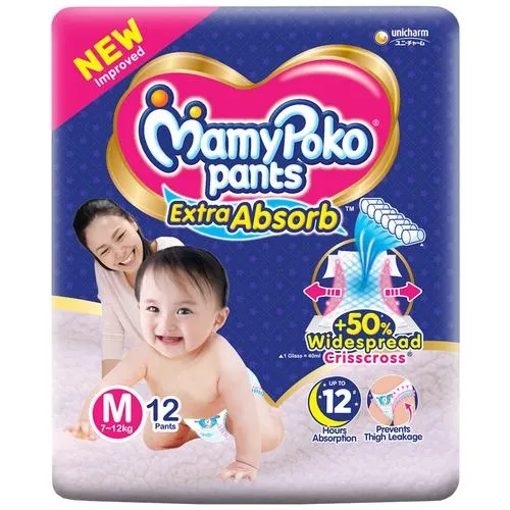 Picture of Mamypoko Pants Extra Absorb Medium 12 pcs