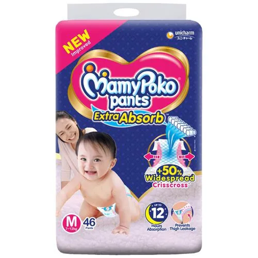 Picture of Mamy Poko Pants Diaper Extra Absorb Medium 46 pcs