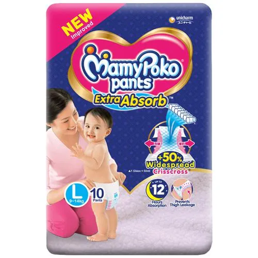 Picture of Mamy Poko Pants Diapers Extra Absorb Large 10 pcs