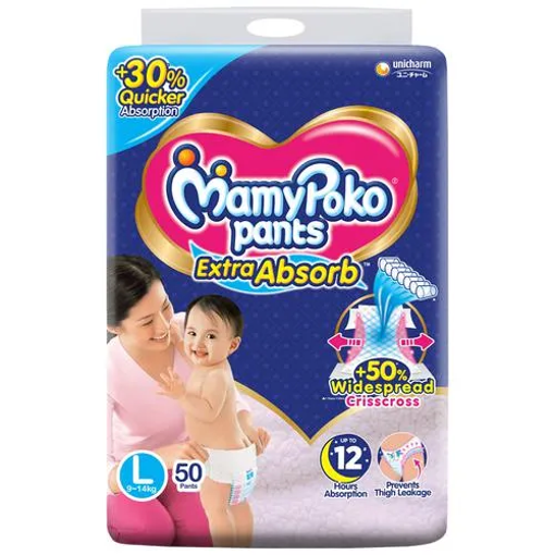 Picture of Mamypoko Pants Extra Absorb LARGE 50 pcs