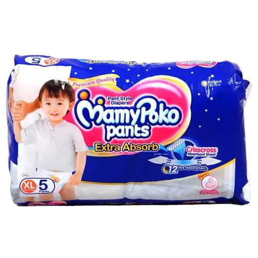 Picture of Mamypoko Pants Diaper Extra Absorb Extra Large 5 pcs