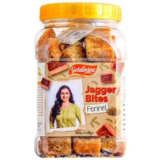 Picture of GOLDMINE Jaggery Bites Fennel 500 g