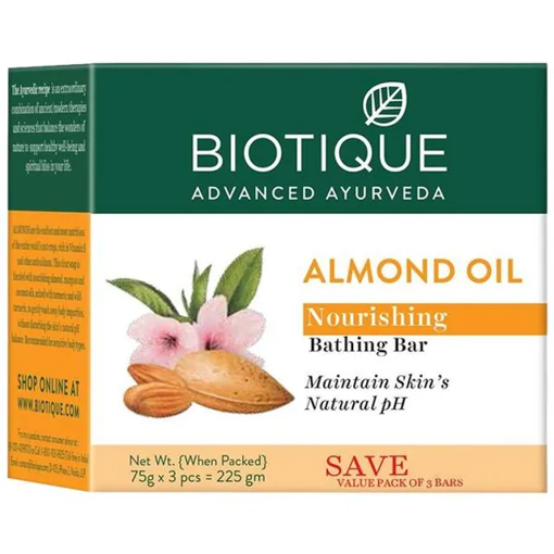 Picture of BIOTIQUE Soap Almond Oil 75G Pack of 3