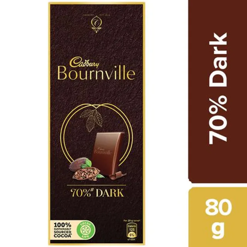 Picture of Cadbury Bournville 70% Dark Chocolate Bar 80 g