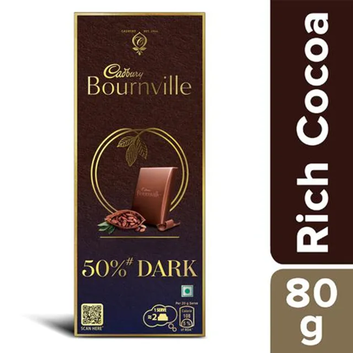 Picture of Cadbury Bournville 50% Dark Chocolate Bar 80 g