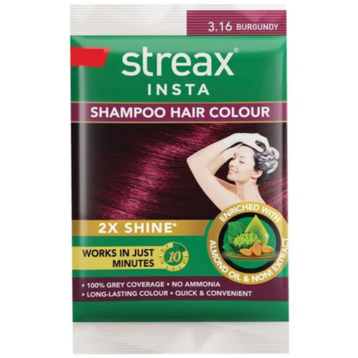 Picture of Streax Insta Shampoo Hair Colour 18 ml Burgundy